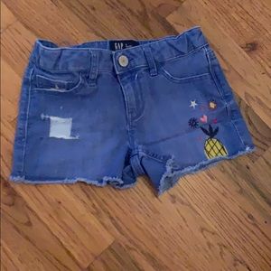 Gap blue jean pineapple shorts